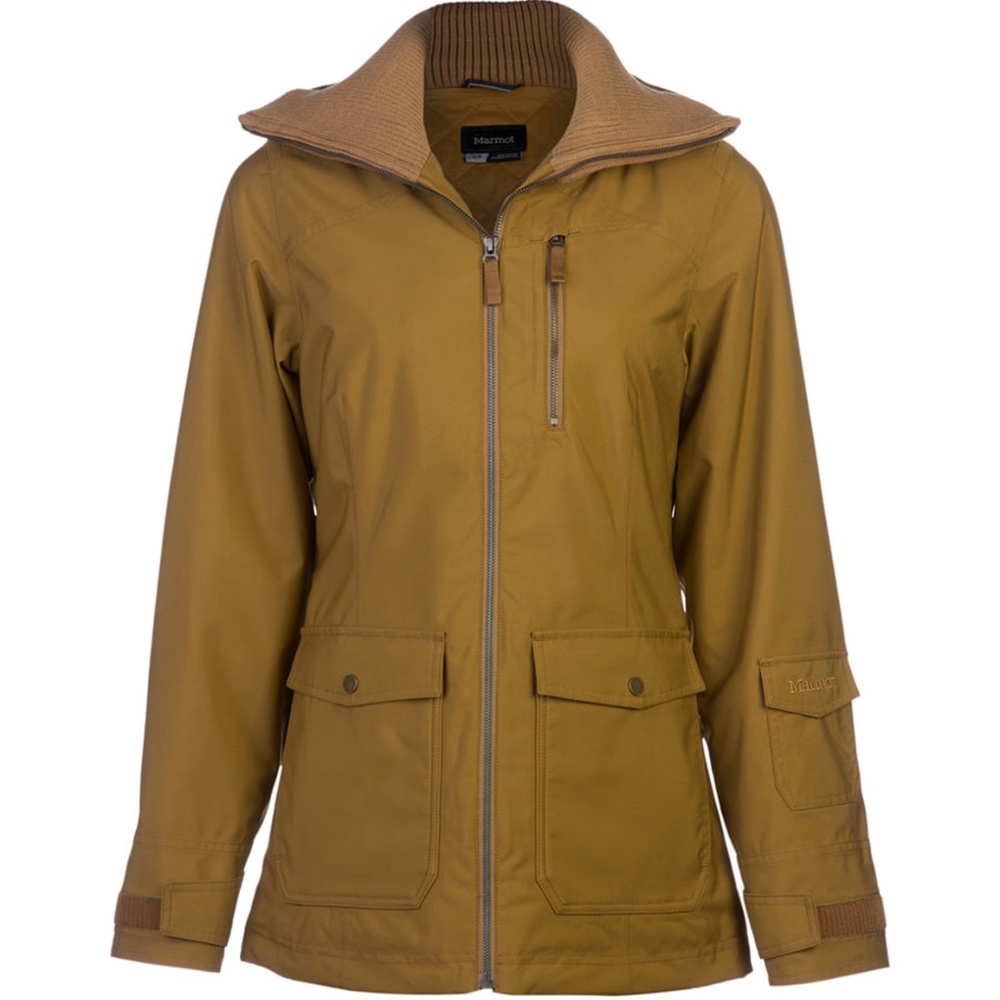Marmot Lovenia Quilted Insulated Waterproof  Jacket Hooded Small Fall Raincoat